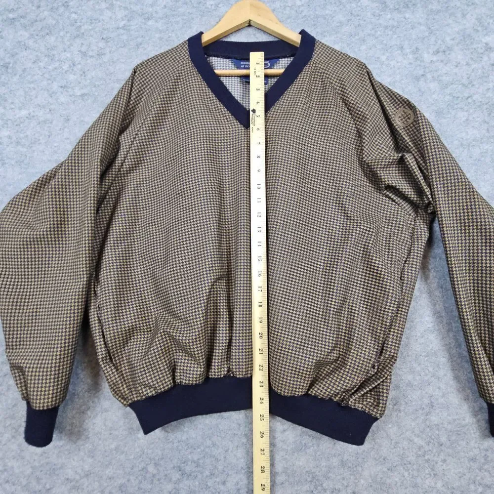 Sunderland of Scotland Ladies Classic Pullover Size L Houndstooth Textured Nylon